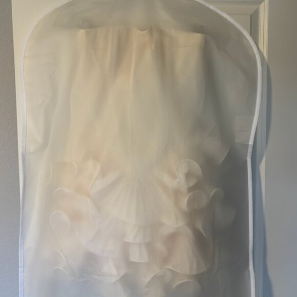 Bridal Mini Dress - Anthropologie Strapless Basque-Waist Ruffle-Hem Mini Dress - Picture 6 of 12